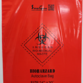 紅色大型綁帶式生物性廢棄物袋/高溫高壓滅菌袋Autoclave Bags