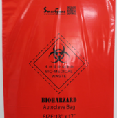 紅色小型自黏式生物性廢棄物袋/高溫高壓滅菌袋Autoclave Bags